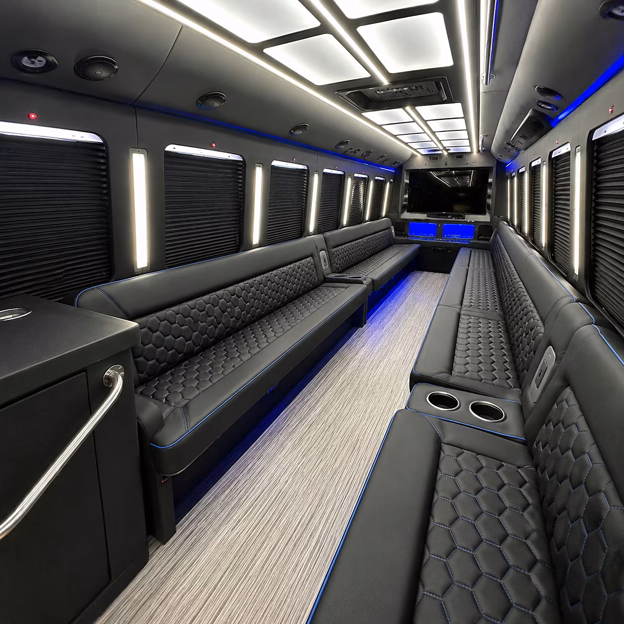 portsmouth party bus rental interior